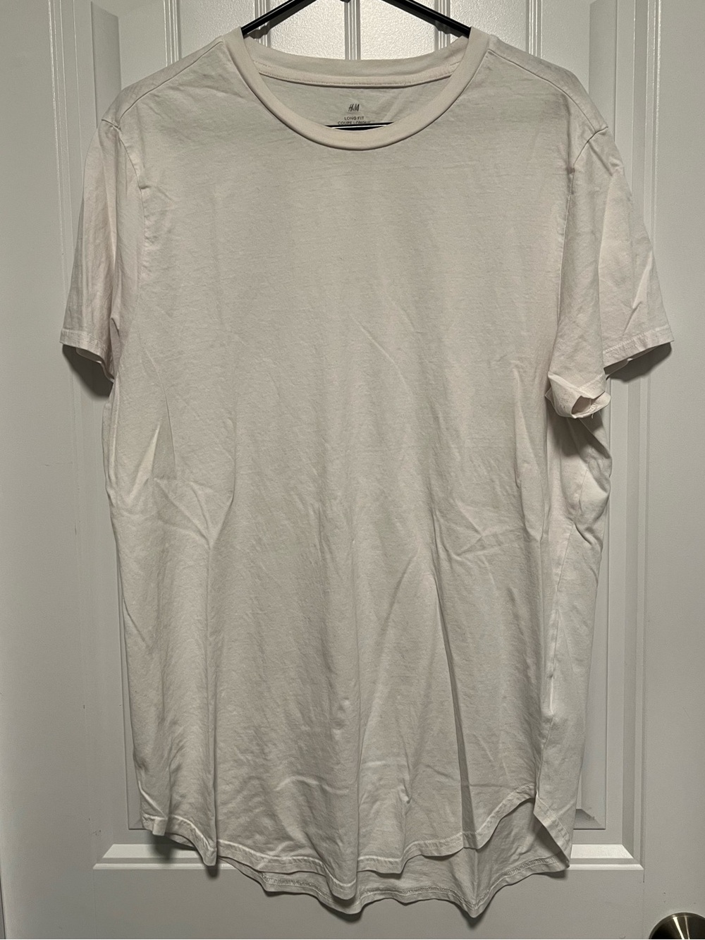 H&M Men's White Short Sleeve Crew Neck Tee
